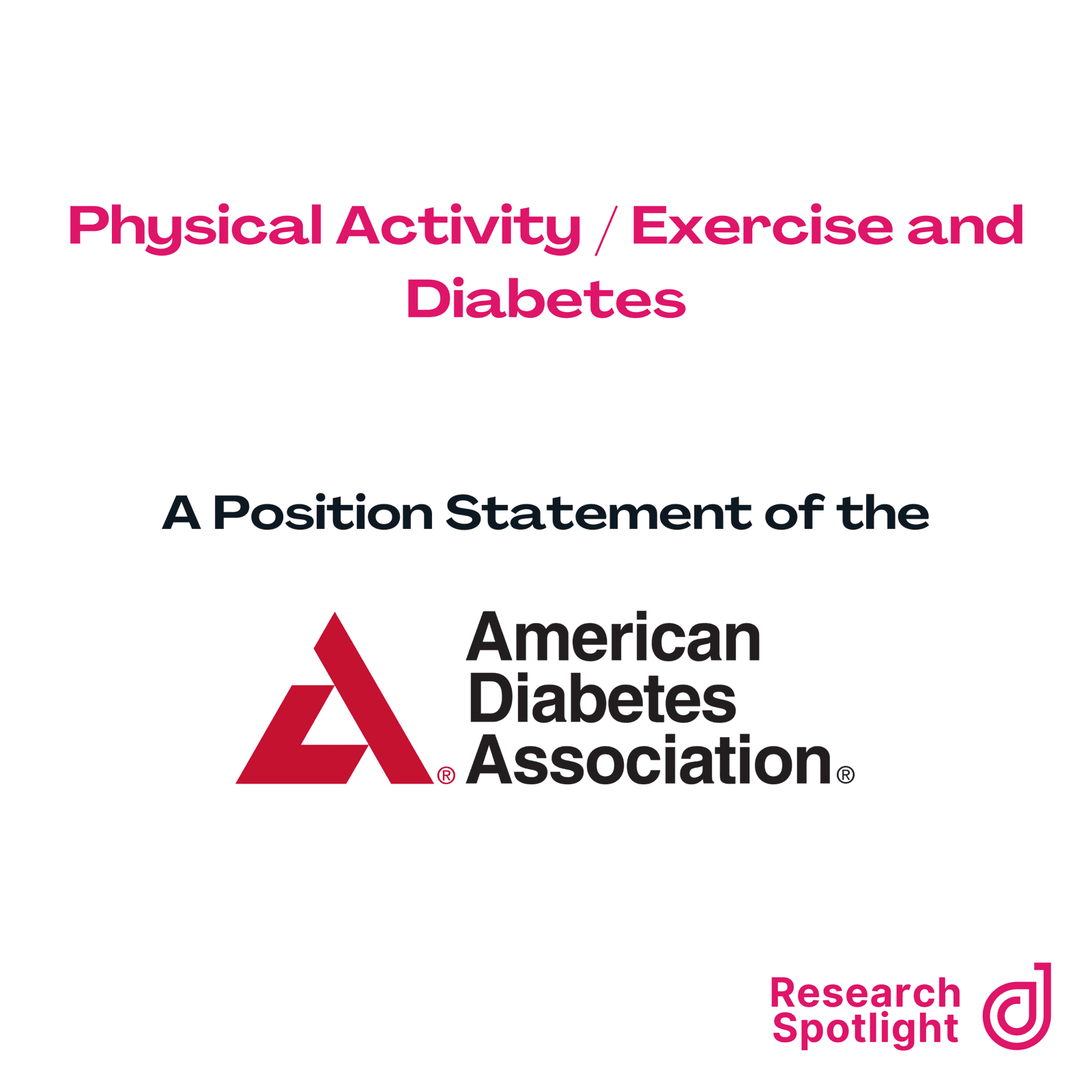 Research Spotlight: What are the Physical Activity and Exercise Recommendations for People with Diabetes?