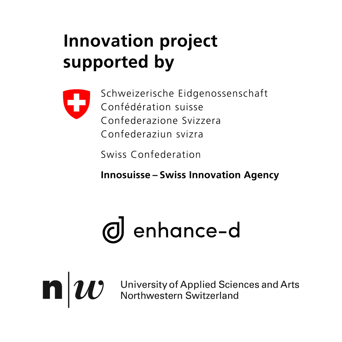 Grant awarded from Innosuisse (Swiss Innovation Agency) in collaboration with FHNW